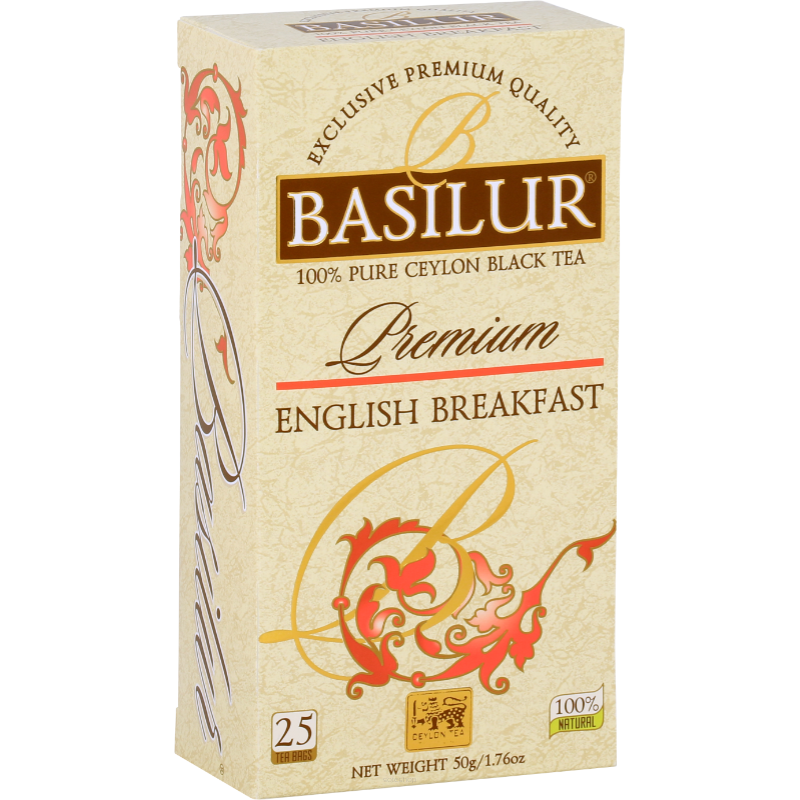 Herbata czarna PREMIUM ENGLISH BREAKFAST w saszet. 25x2g - Basilur