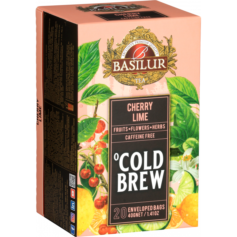 Herbata Parzona na zimno Cold Brew Wiśnia Limonka 20x2 g saszetek - Basilur