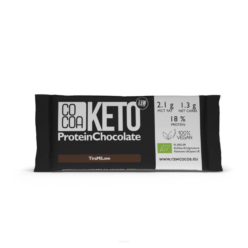 CZEKOLADA KETO PROTEINOWA O SMAKU TIRAMISU BIO 40 g - COCOA