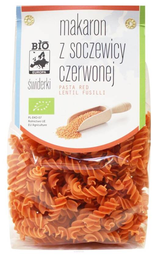 MAKARON (Z SOCZEWICY CZERWONEJ) ŚWIDERKI BIO 250 g - BIO PLANET