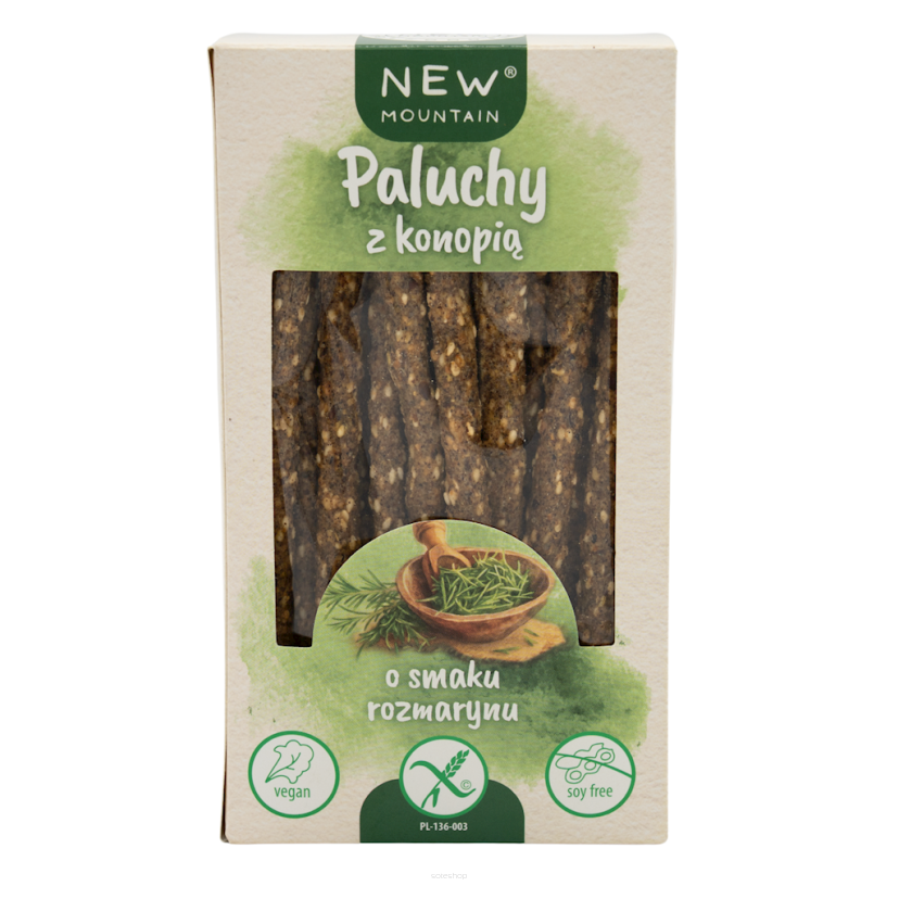 PALUCHY MOCY KONOPNE Z ROZMARYNEM BEZGLUTENOWE 200 g - NEW MOUNTAIN