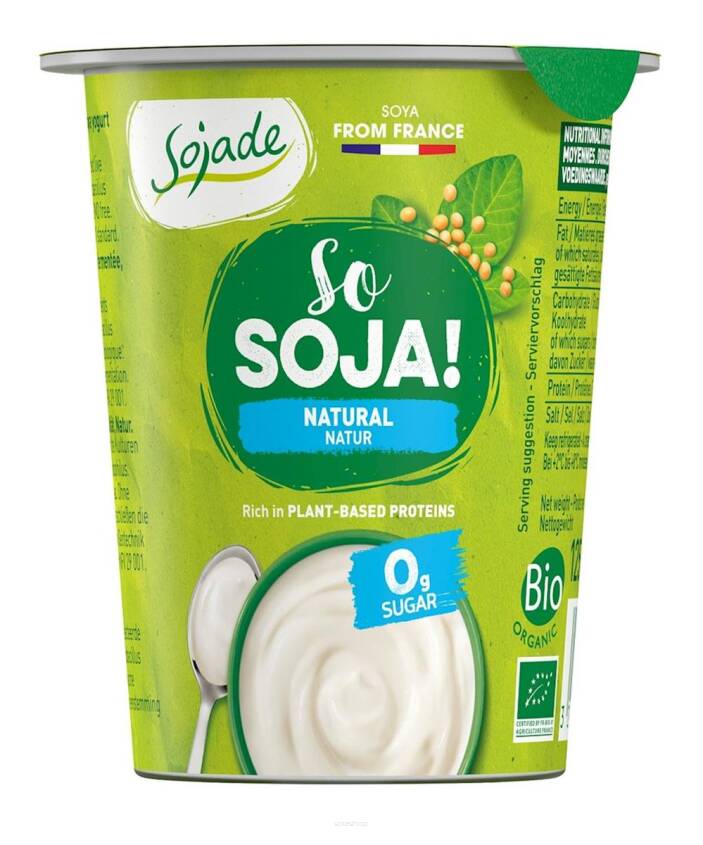 PRODUKT SOJOWY NATURALNY BEZ DODATKU CUKRÓW BEZGLUTENOWY BIO 125 g - SOJADE