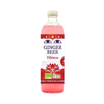 PIWO IMBIROWE O SMAKU HIBISKUSA BEZALKOHOLOWE FAIR FOR LIFE BIO 750 ml - KARMA KOMBUCHA