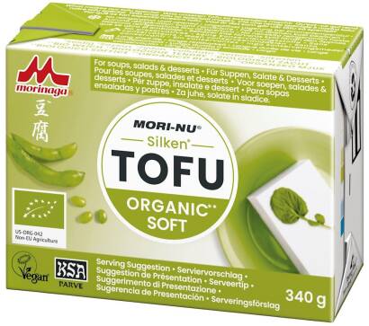 TOFU JEDWABISTE MIĘKKIE (SILKEN SOFT TOFU) BEZGLUTENOWE BIO 340 g - MORI-NU