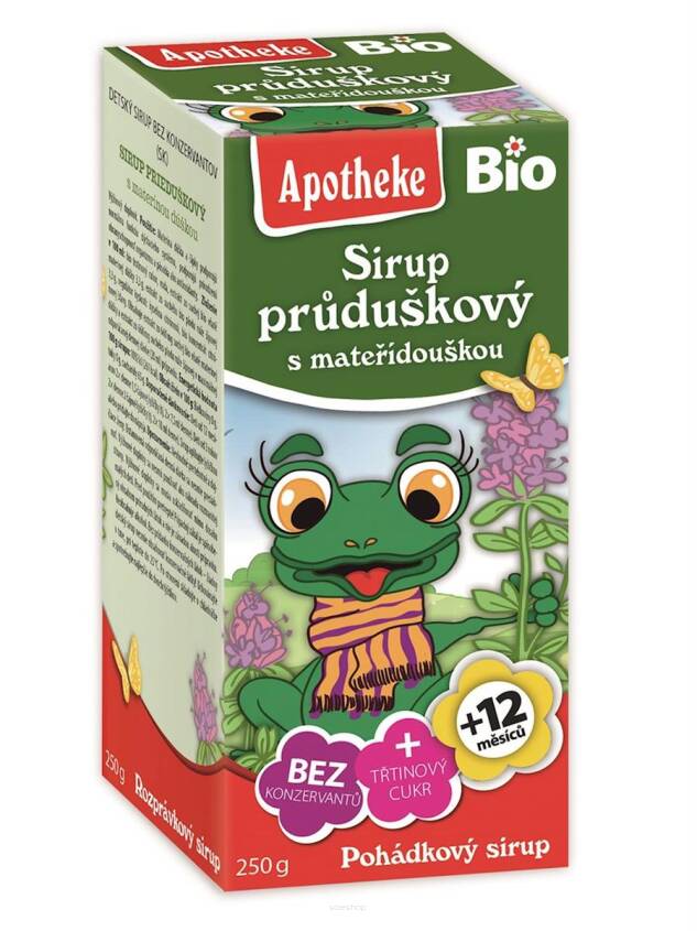 SYROP DLA DZIECI Z TYMIANKU I DZIKIEJ RÓŻY PO 1 ROKU BIO 250 g - APOTHEKE