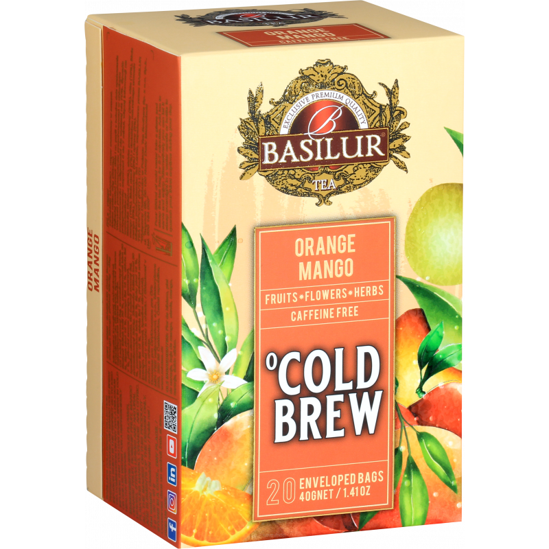 Herbata Parzona na zimno Cold Brew Pomarańcza Mango 20x2 g saszetek - Basilur