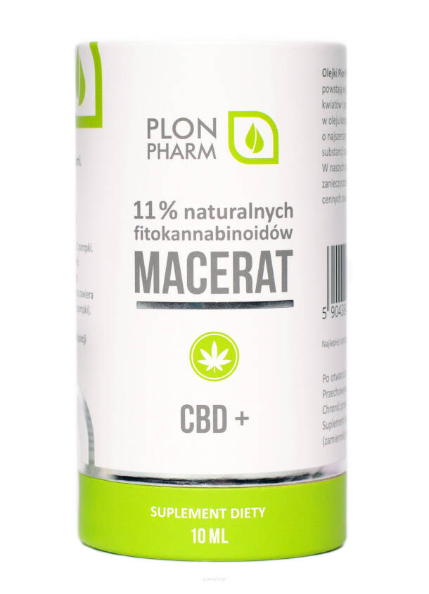 CBD+ 11% macerat z konopi 10 ml - Plon Pharm