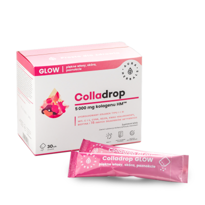 Colladrop Glow kolagen morski 5000 mg saszetki 30 szt. - Aura Herbals