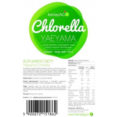 CHLORELLA 100g-proszek - KenayAg