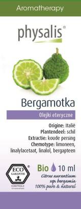 OLEJEK ETERYCZNY BERGAMOTKA (BERGAMOTE) ECO 10 ml - PHYSALIS