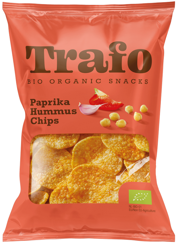 CHIPSY Z CIECIERZYCY O SMAKU PAPRYKOWO - CZOSNKOWYM BIO 75 g - TRAFO