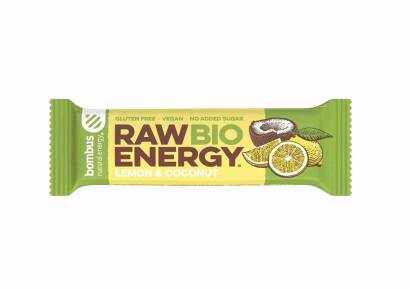 Baton RAW ENERGY BIO cytryna-kokos BEZGL. BIO 50 g