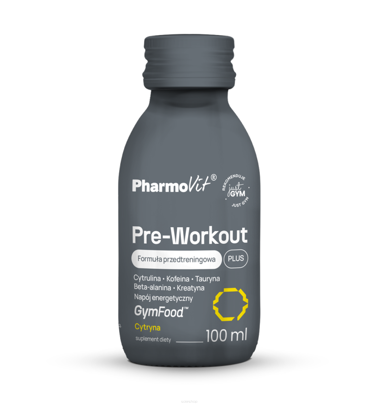 Pre-Workout Plus Formuła przedtreningowa (cytryna) 100 ml | GymFood Pharmovit