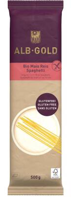 MAKARON (KUKURYDZIANO - RYŻOWY) SPAGHETTI BEZGLUTENOWY BIO 500 g - ALB GOLD