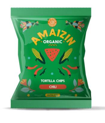 CHIPSY KUKURYDZIANE CHILI BEZGLUTENOWE BIO 75 g - AMAIZIN