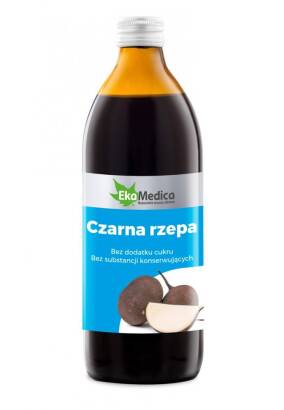 Czarna rzepa, sok  z czarnej rzepy 100% 500 ml - EkaMedica