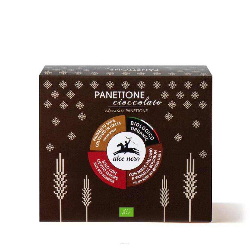 BABKA PANETTONE CIOCCOLATO BIO 750 g - ALCE NERO (PRODUKT  SEZONOWY)