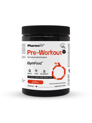 Pre-Workout Plus Formuła przedtreningowa (grejpfrut) 500 g | GymFood Pharmovit