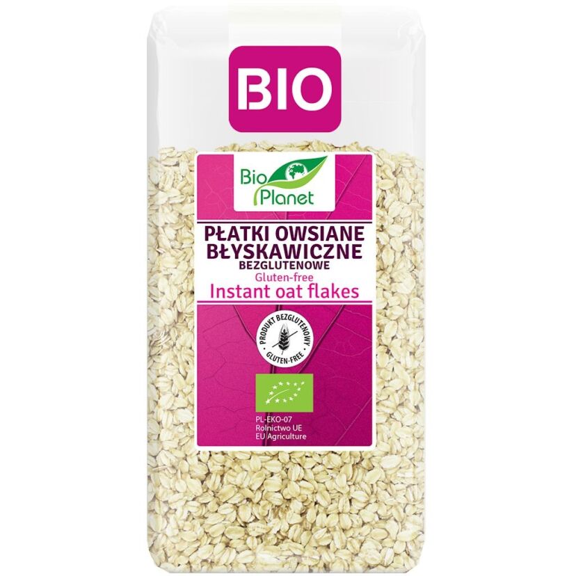 PŁATKI OWSIANE BŁYSKAWICZNE BEZGLUTENOWE BIO 300 g - BIO PLANET