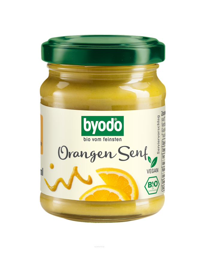 SOS MUSZTARDOWO - POMARAŃCZOWY BEZGLUTENOWY BIO 125 ml - BYODO
