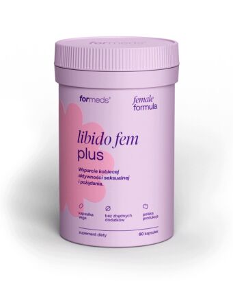 Wsparcie kobiecej aktywności seksualnej i pożądania Libido fem plus 60 kaps Female Formula Formeds