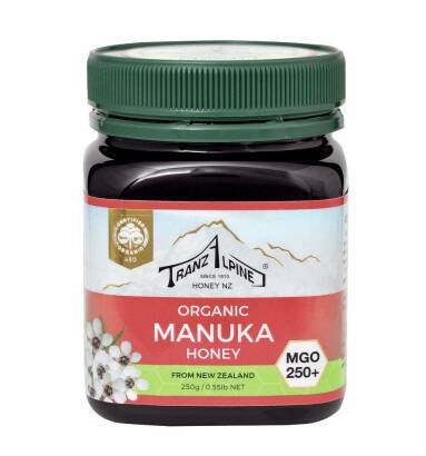 MIÓD MANUKA MGO 250+ BIO 250 g - TRANZALPINE