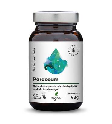 Paraceum - naturalne wsparcie jelit i trawienia - 60 kapsułek wegańskich Aura Herbals