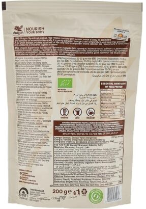 Białko ryżowe, 86% białka bez dodatku cukru, bezglutenowe BIO 200 g