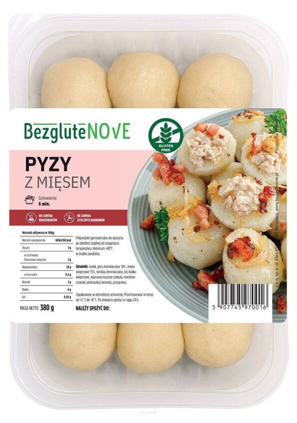 PYZY Z MIĘSEM BEZGLUTENOWE 380 g - BEZGLUTENOVE