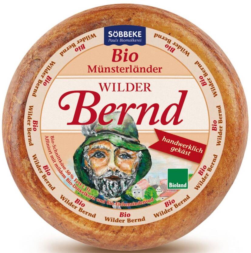 SER ŻÓŁTY DOJRZEWAJĄCY WILDER BERND (50 % TŁUSZCZU W SUCHEJ MASIE) BIO (około 4,0 kg) - SOBBEKE