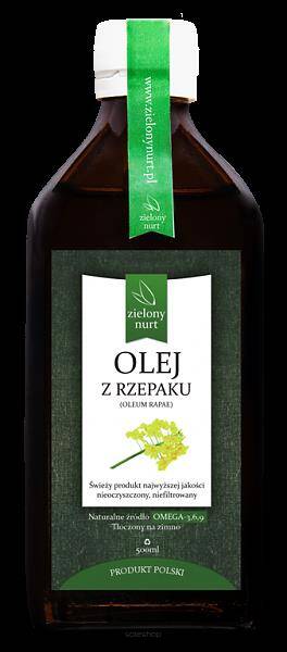 Olej Rzepakowy Bio 500ml - Zielony Nurt