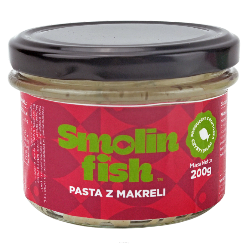 PASTA Z MAKRELI WĘDZONEJ ŚRÓDZIEMNOMORSKA BEZGLUTENOWA 200 g - SMOLIN FISH (NA ZAMÓWIENIE)