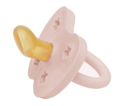 Kauczukowy smoczek anatomiczny kwiatki, w kolorze różowym 0-3 miesięcy