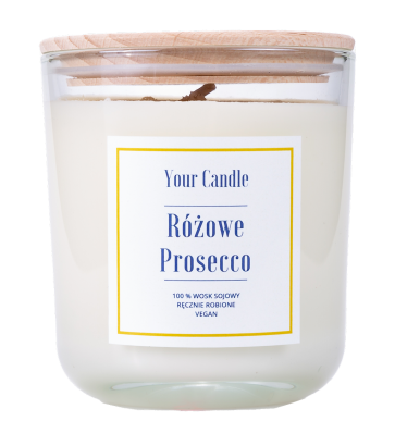 ŚWIECA SOJOWA RÓŻOWE PROSECCO 210 ml - YOUR CANDLE