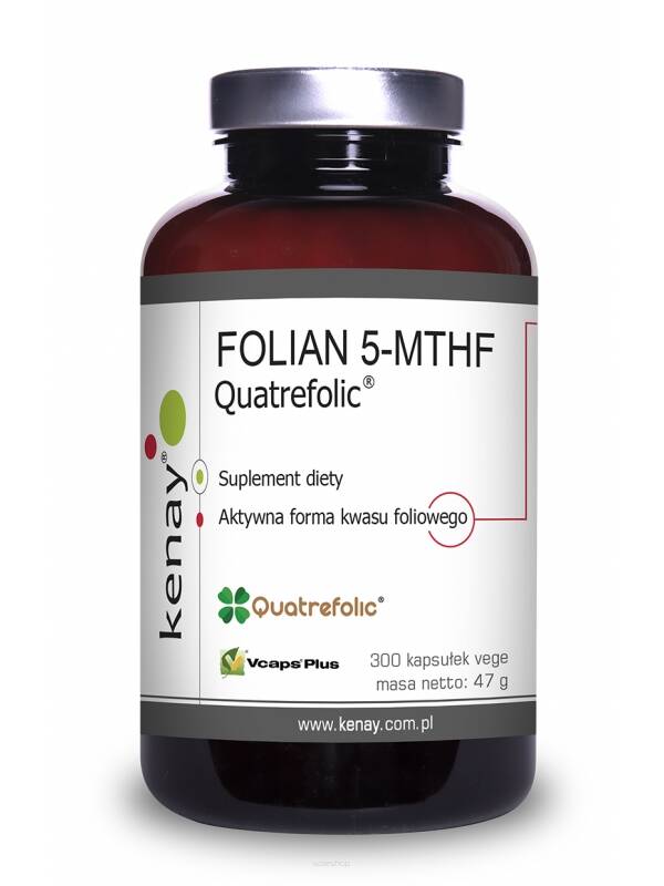 FOLIAN 5-MTHF QUATREFOLIC (aktywny kwas foliowy)Quatrefolic 300 kaps. - KenayAg