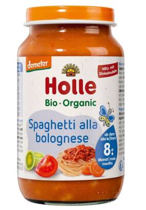 OBIADEK SPAGHETTI BEZ DODATKU CUKRÓW OD 8 MIESIĄCA DEMETER BIO 220 g (SŁOIK) - HOLLE