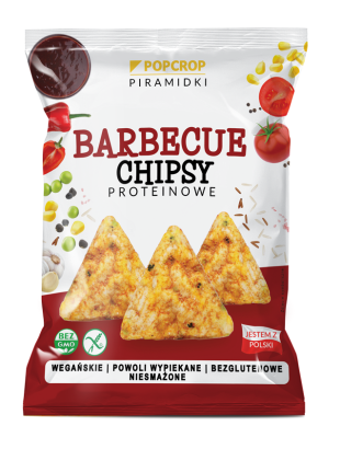 CHRUPKI PIRAMIDKI PROTEINOWE O SMAKU BARBECUE 60 g - POPCROP