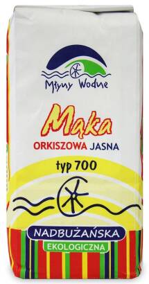 MĄKA ORKISZOWA JASNA NADBUŻAŃSKA TYP 700 BIO 1 kg - MŁYNY WODNE (EKO OAZA)