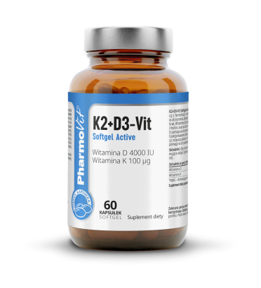 K2+D3-Vit Softgel Active 60 kaps | Clean Label Pharmovit