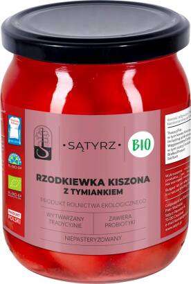 RZODKIEWKA KISZONA Z TYMIANKIEM BIO 500 g (250 g) - SĄTYRZ