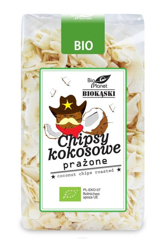 CHIPSY KOKOSOWE PRAŻONE BIO 150 g - BIO PLANET