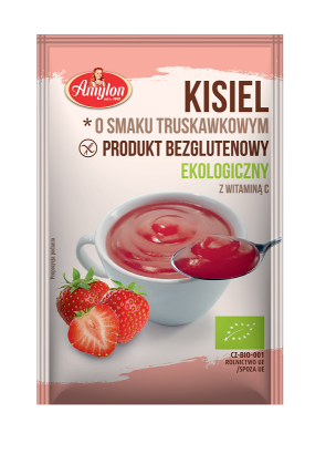 KISIEL O SMAKU TRUSKAWKOWYM BEZGLUTENOWY BIO 30 g - AMYLON