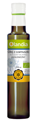 OLEJ Z CZARNUSZKI TŁOCZONY NA ZIMNO BIO 250 ml - OLANDIA