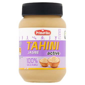 TAHINI JASNE ACTIVE (PASTA SEZAMOWA) BEZGLUTENOWE 460 g - PRIMAVIKA