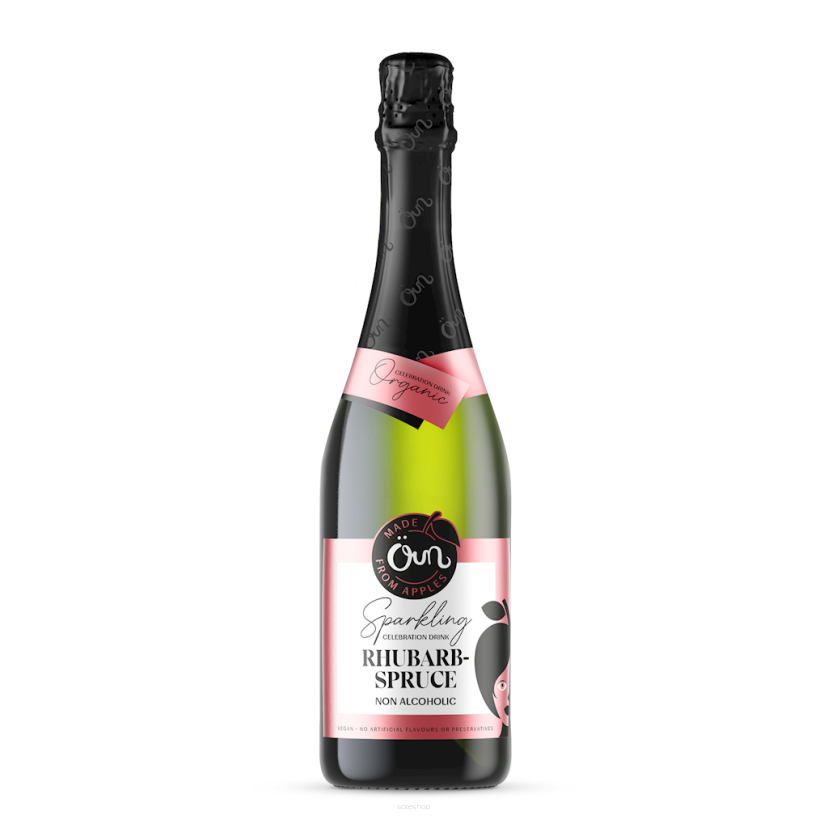 NAPÓJ BEZALKOHOLOWY RABARBAROWO - ŚWIERKOWY MUSUJĄCY BIO 750 ml - ÖUN