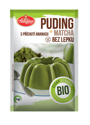 BUDYŃ Z HERBATĄ MATCHA O SMAKU ANANASOWYM BEZGLUTENOWY BIO 40 g - AMYLON