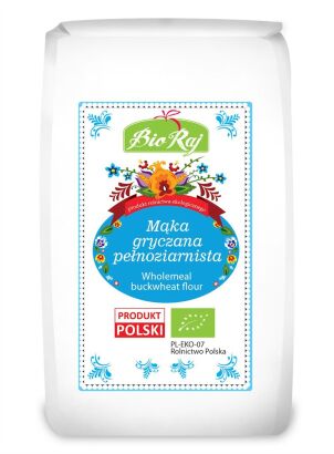 MĄKA GRYCZANA PEŁNOZIARNISTA BIO (POLSKA) 600 g - BIO RAJ