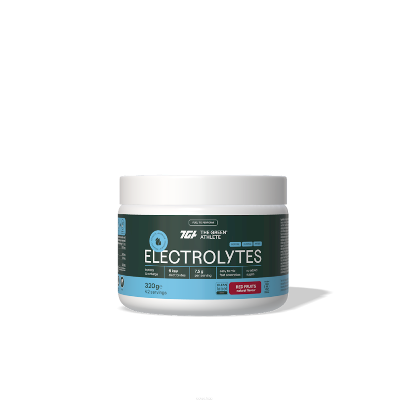 ELEKTROLITY O SMAKU CZERWONYCH OWOCÓW BEZGLUTENOWE 320 g - THE GREEN ATHLETE