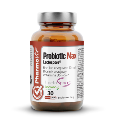 Probiotic Max Lactospore® 30 kaps Vcaps® | Clean Label Pharmovit