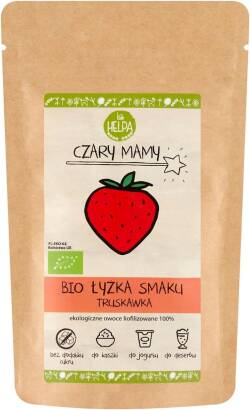 ŁYŻKA SMAKU TRUSKAWKA (LIOFILIZOWANA SPROSZKOWANA TRUSKAWKA)  BIO 40 g - HELPA